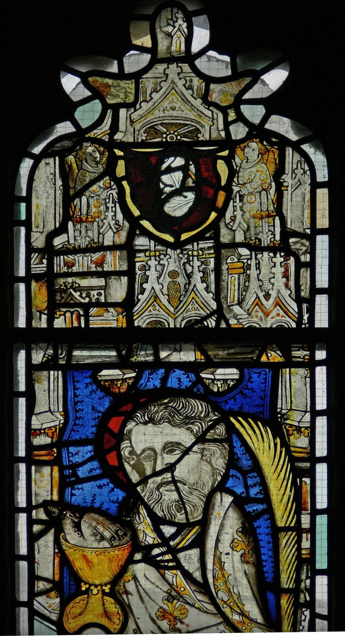 Window Ew afbilder John Kempes våben eller hans nevø Thomas Kempe af English School