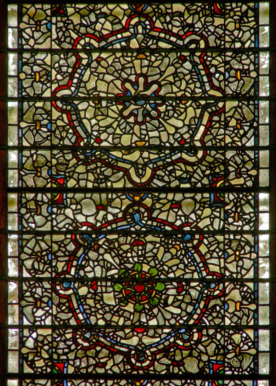 Vindues fem-søstre, der forestiller grisaille af English School