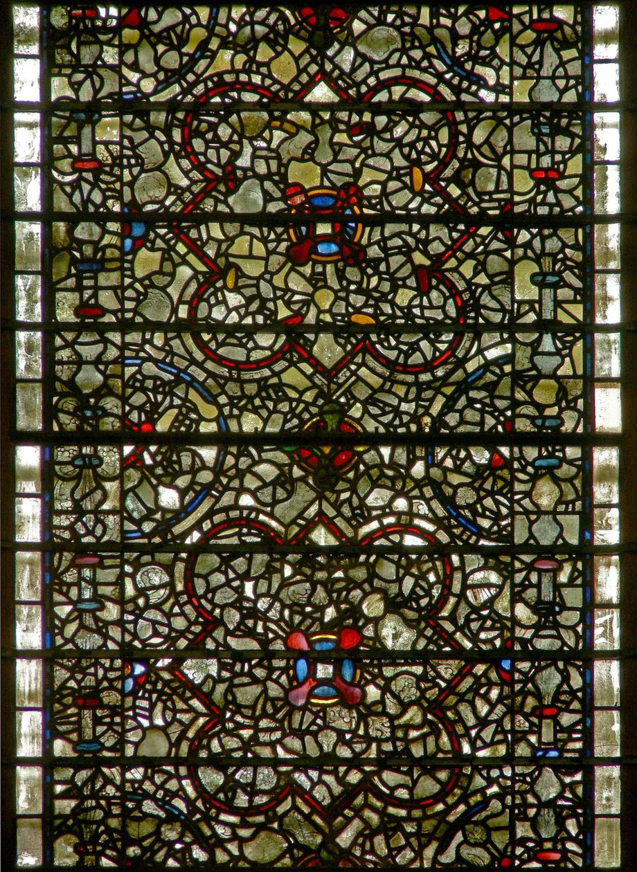 Vindues fem-søstre, der forestiller grisaille af English School