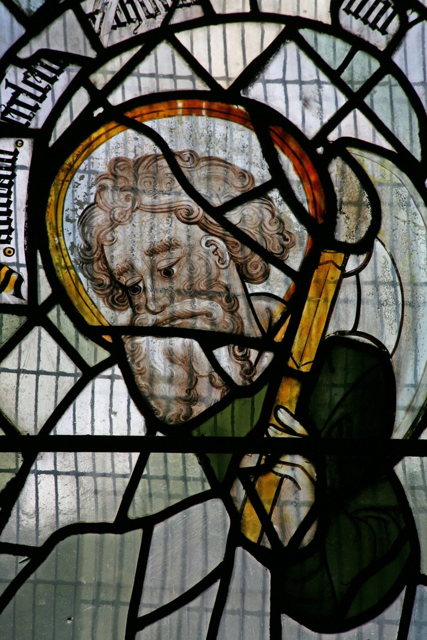 Vindue W forestillende St. Matthias af English School