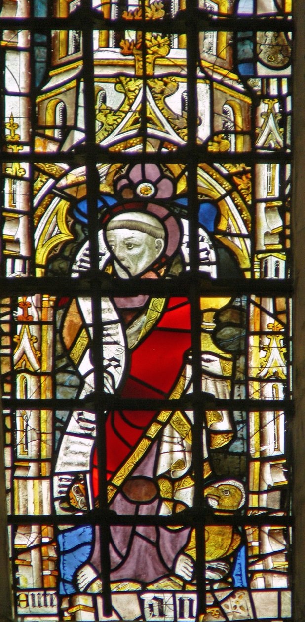 Window Ww, der viser en fragmentarisk figur af English School