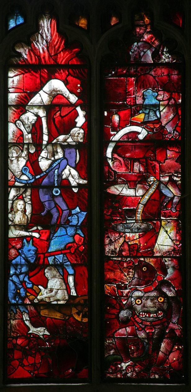 Window Ww, der viser detaljer om den sidste dom af English School