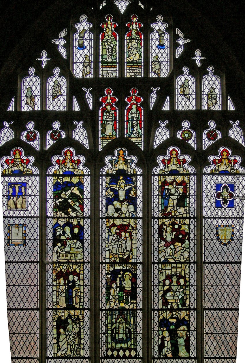 Window Ww skildrer fragmenter og paneler samlet af Eric Milner-White 1955-57 af English School