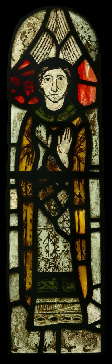 Vindue, der viser St. Michael (farvet glas) af English School