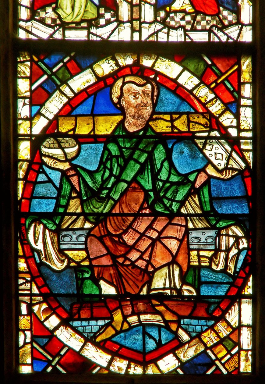 Vindue, der viser en genealogisk figur: Jeconais af English School