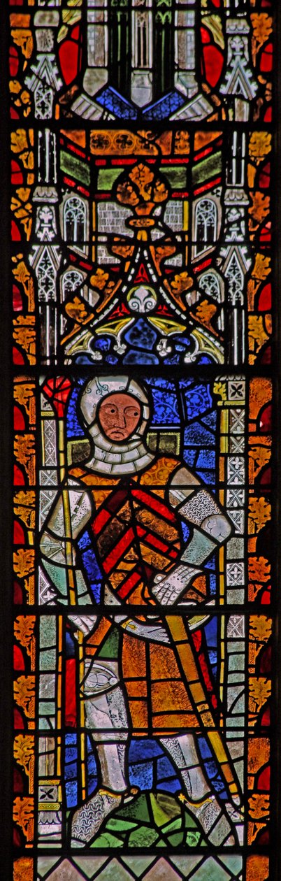 Vindue s4 forestiller William Lord de la Zouche af English School