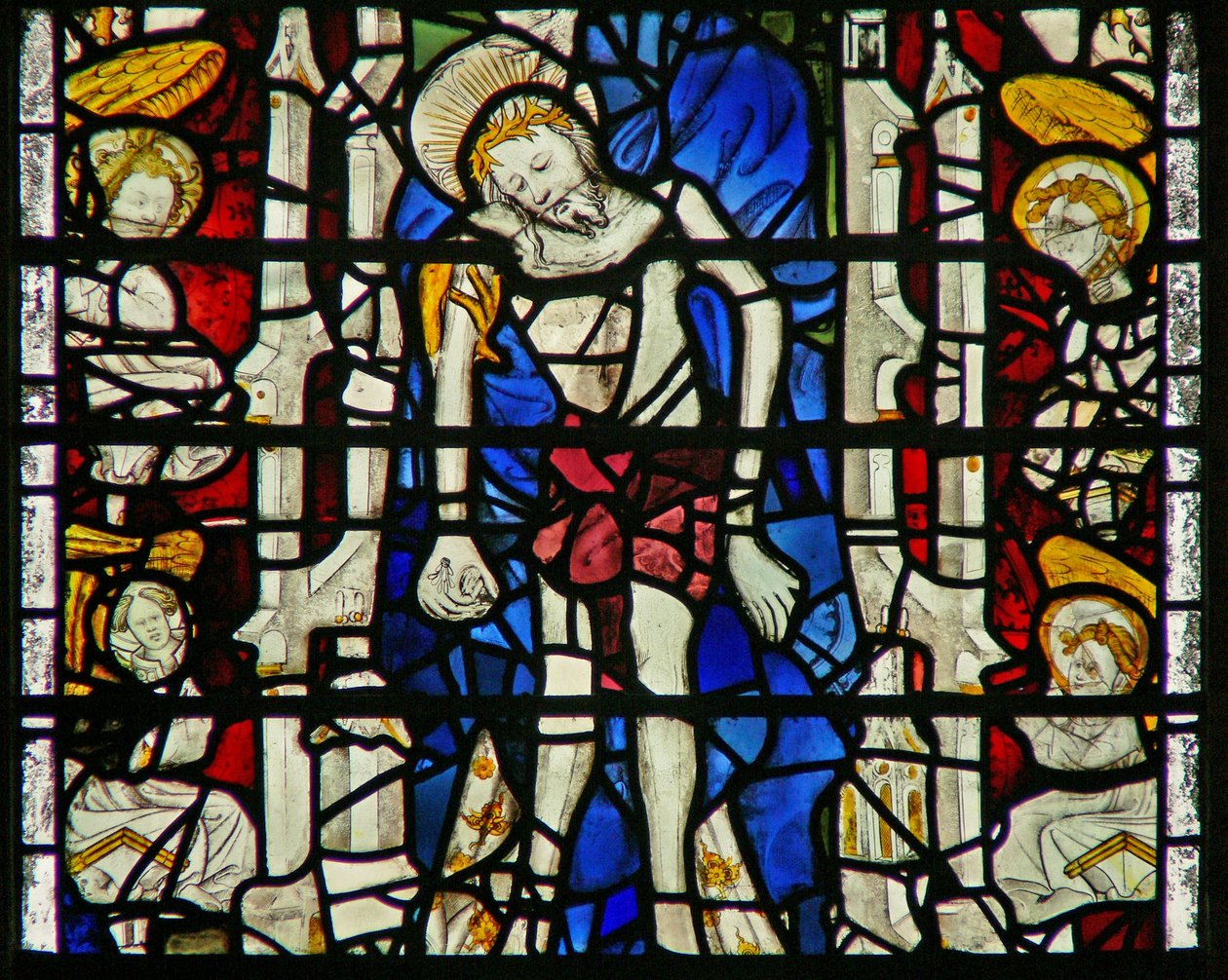 Vindue w12 forestillende Corpus Christi af English School