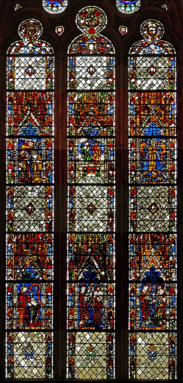 Vindue w38, der viser Penance-vinduet af English School
