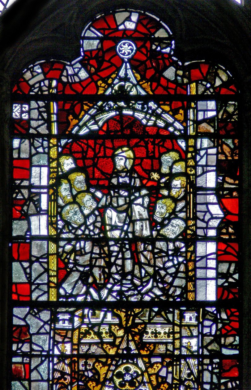 Vindue w3, der viser Kristus, der underviser sine disciple af English School