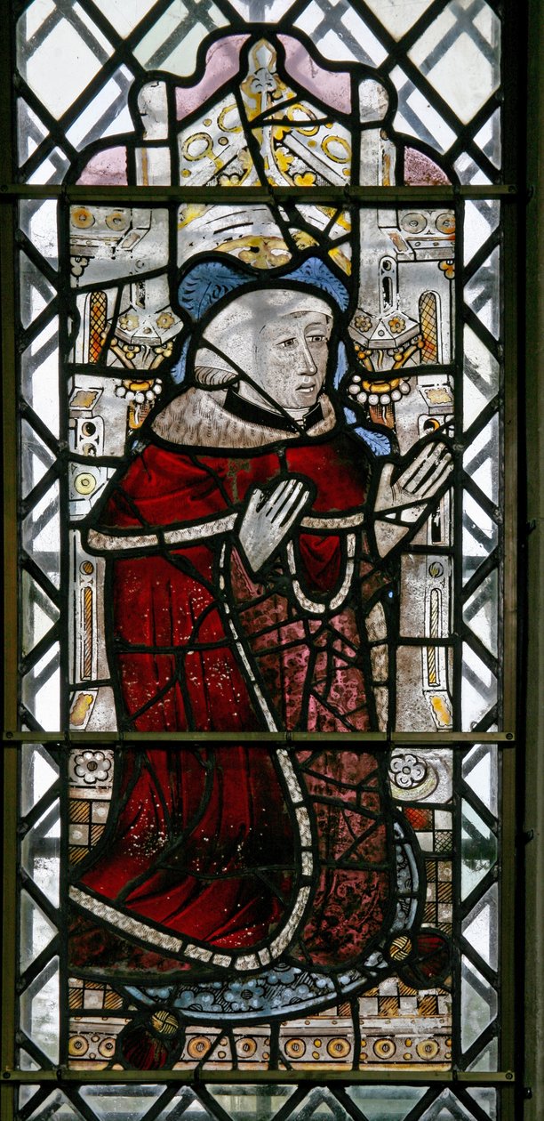 Vindue w3 viser en donor - Sir William Howard af English School