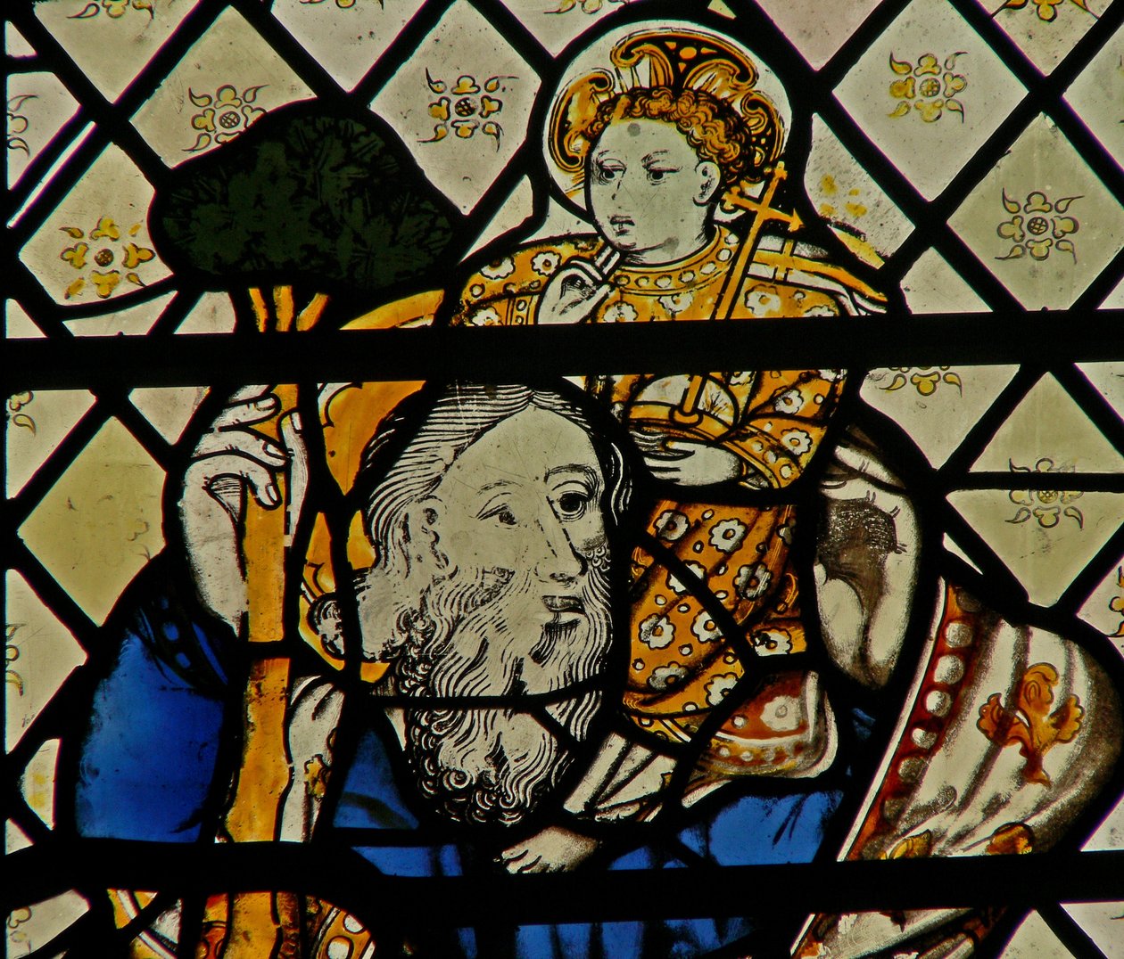 Vindue w46 forestillende St. Christopher af English School