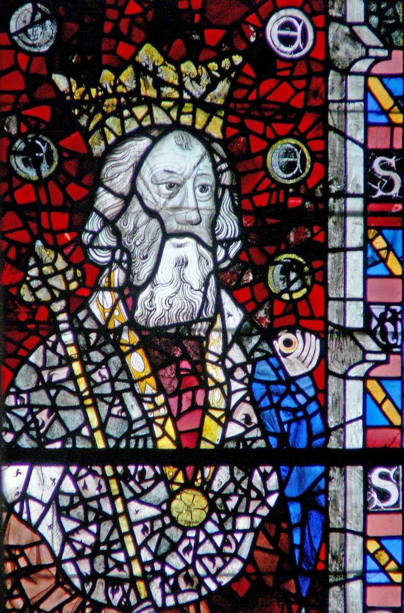 Vindue w4, der forestiller St Edward the Confessor af English School