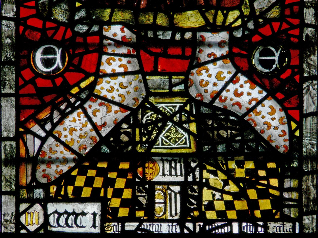 Vindue w4, der forestiller St Edward the Confessor af English School