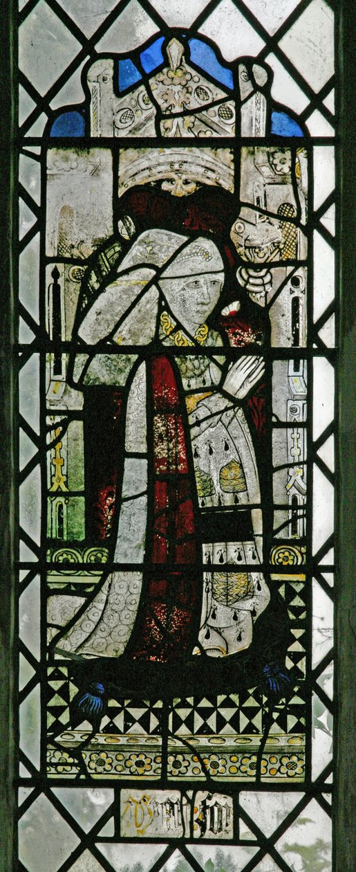 Vindue w5 forestillende Elizabeth Fray Waldegrave af English School