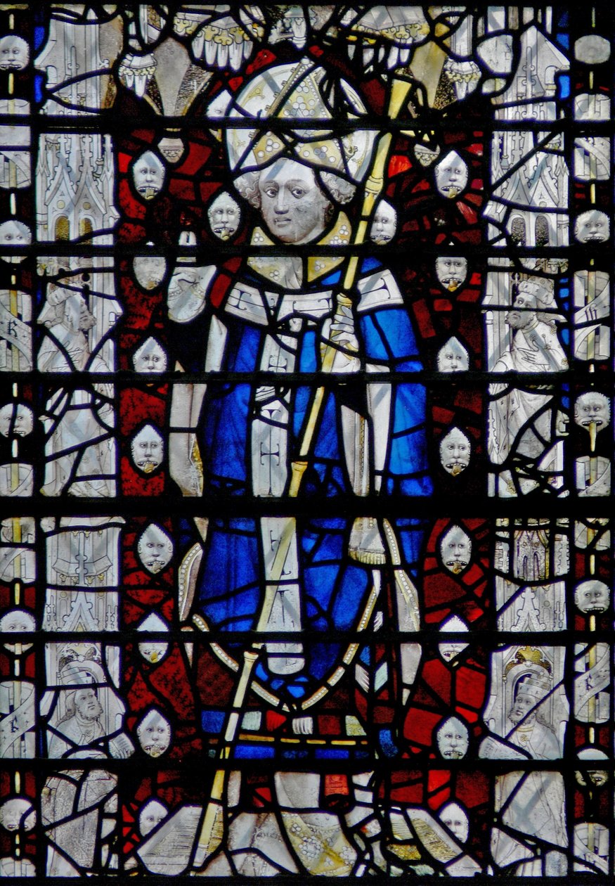 Vindue w6 forestillende St. Paulinus af English School