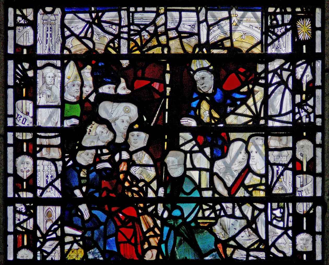 Vindue w6, der viser en scene fra St Paulinus