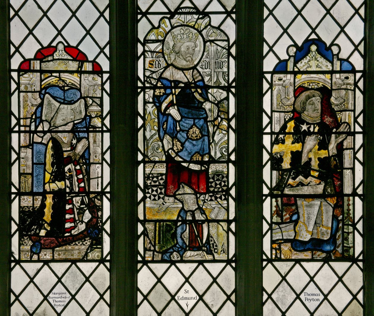Vindue w8 forestillende St Edmund af English School