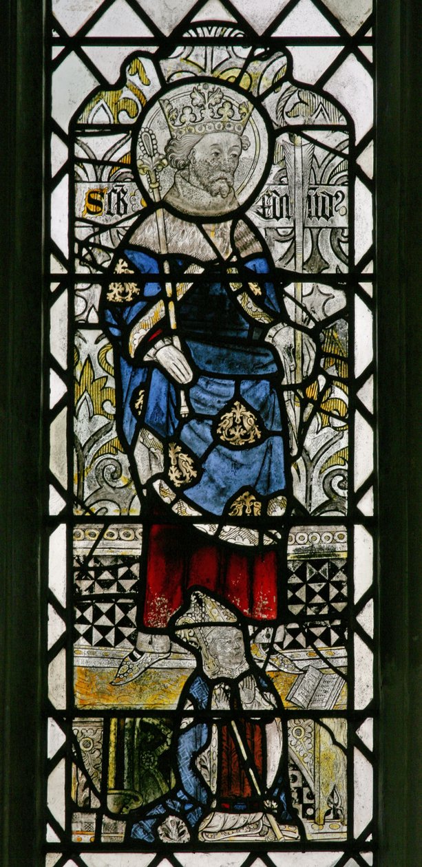 Vindue w8 forestillende St Edmund af English School