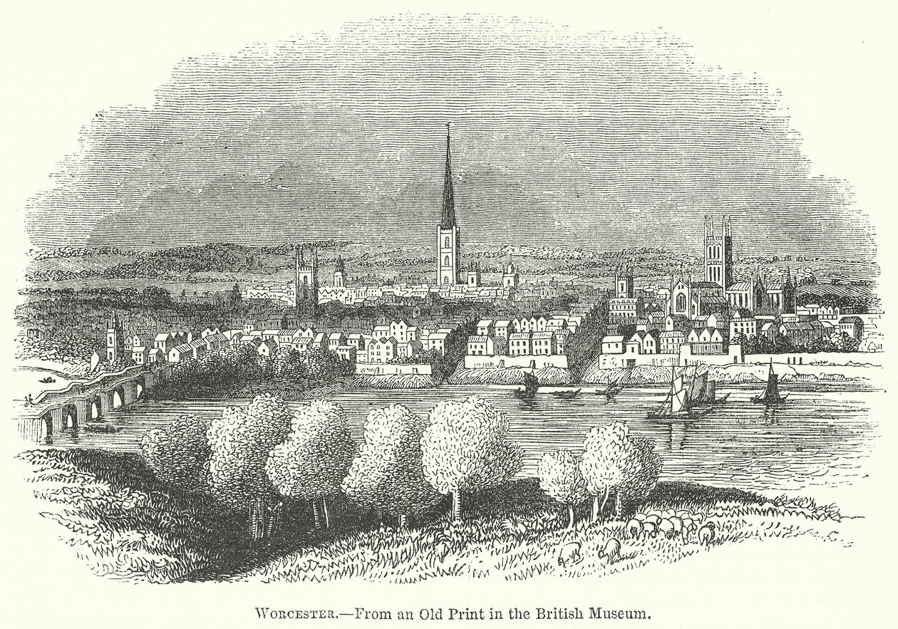 Worcester (gravering) af English School