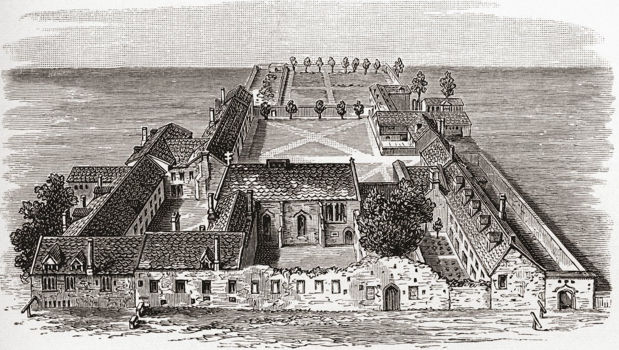 Worcester College, tidligere Gloucester Hall, Oxford ca. 1673, fra 