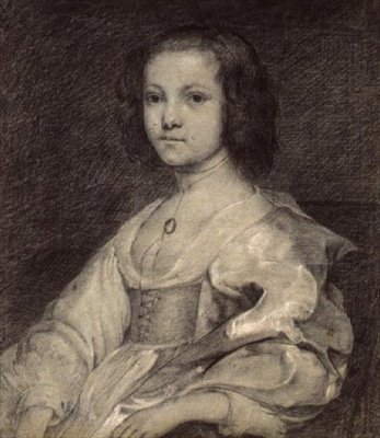 Ung kvinde i kostume, ca. 1630 af English School