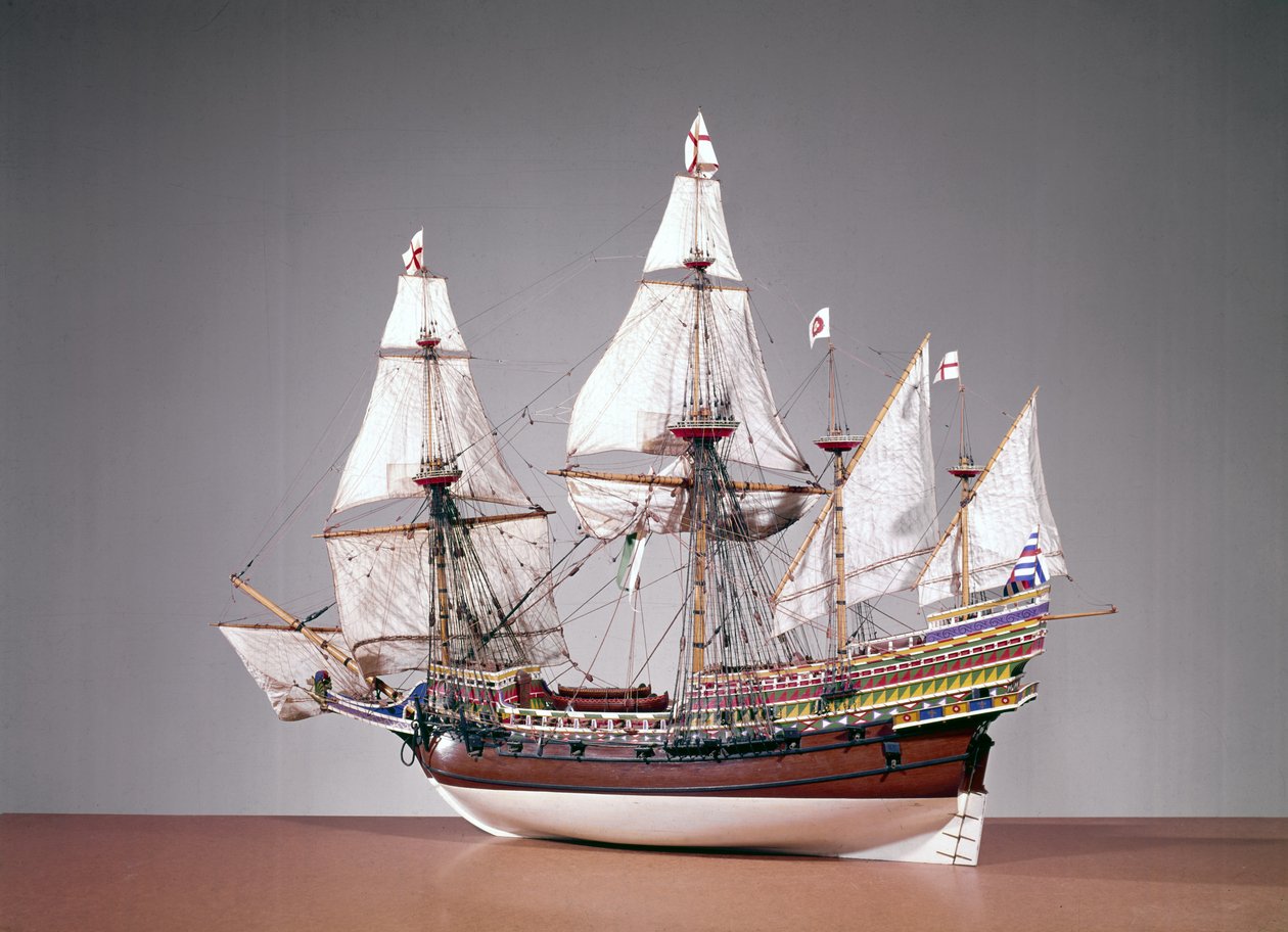 1:48 rigget model af Elizabeth Jonas (træ) af English School English School
