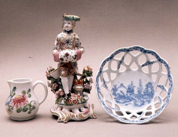 Samling af Bow porcelæn (keramik) af English School English School