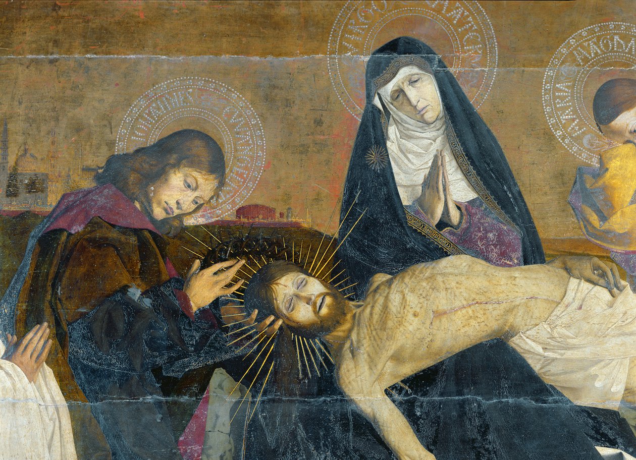 Avignon Pieta, 1450-60 (detalje af 244976) af Enguerrand Quarton