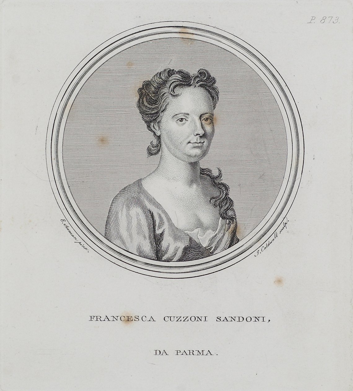 Francesca Cuzzoni Sandoni, fra 