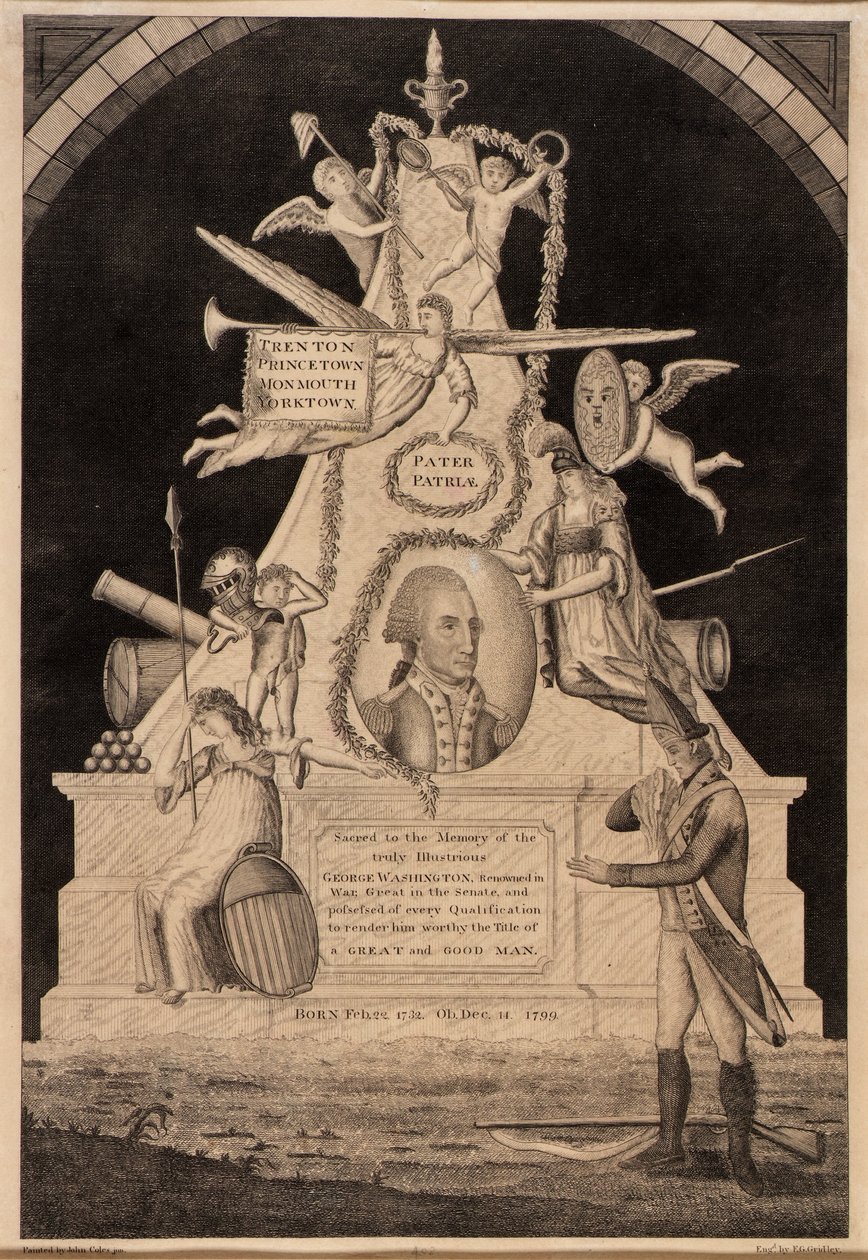 Sørgestykke for George Washington af Enoch G. Gridley