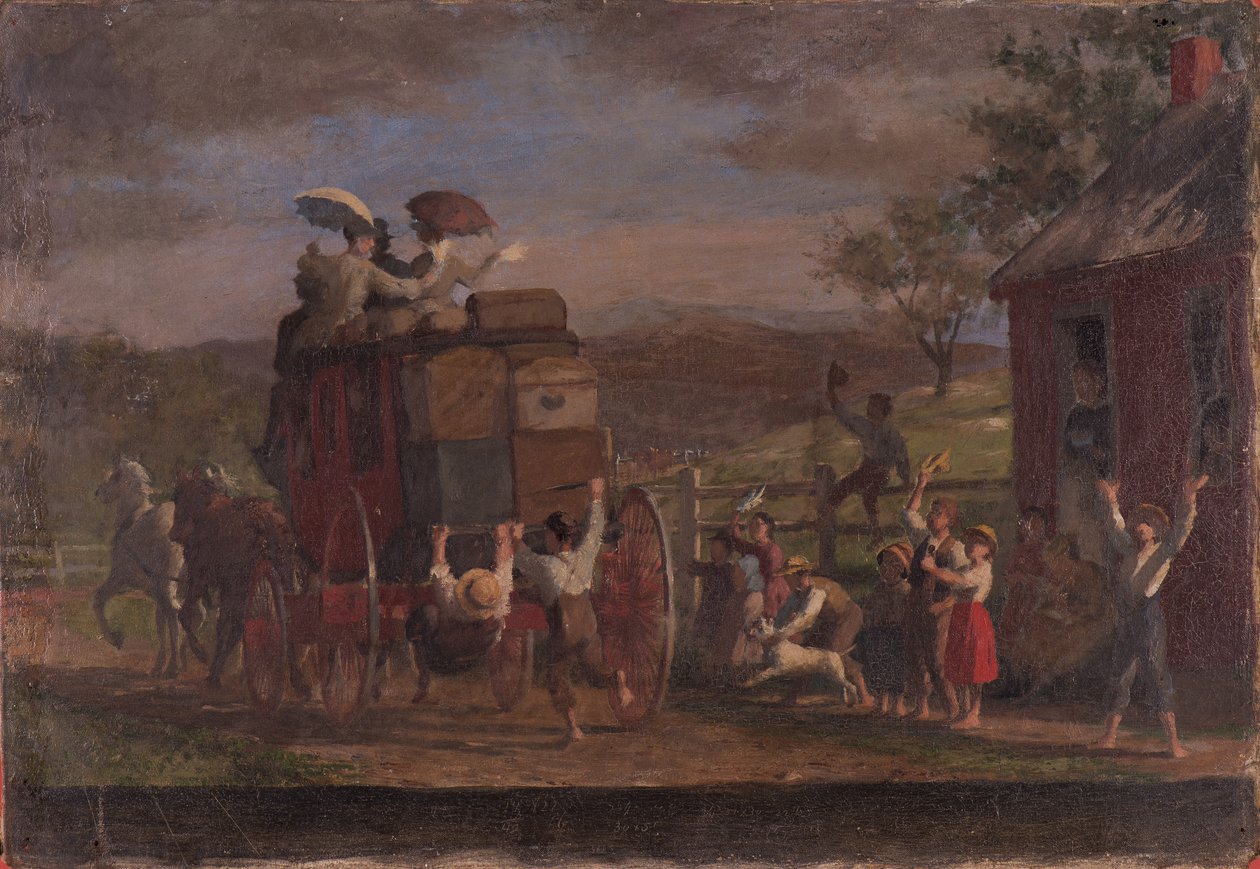 Studie for Pemigewasett Coach, ca. 1880-89 af Enoch Wood Perry