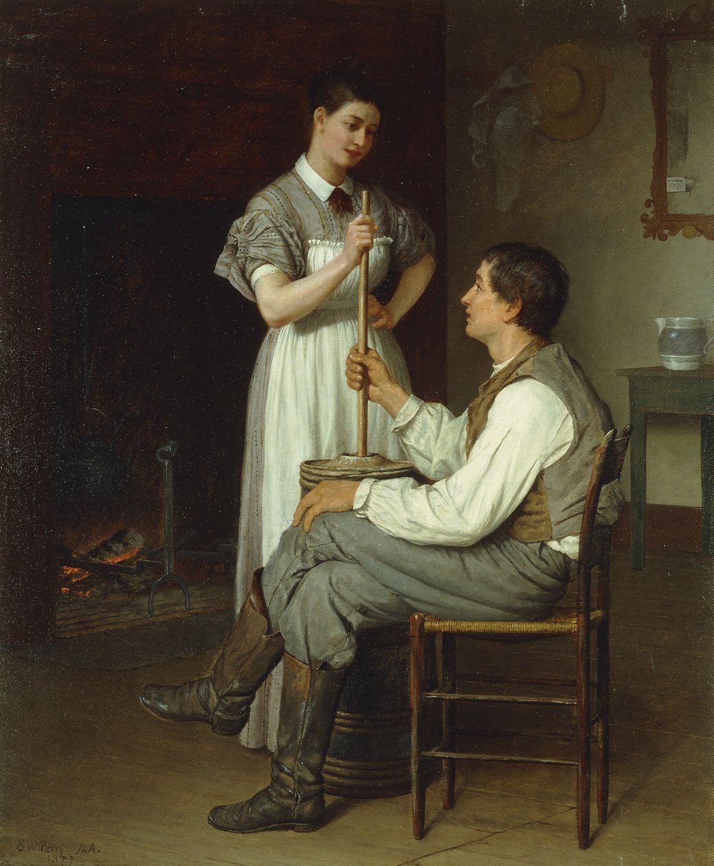 Den hjælpende hånd, 1877 af Enoch Wood Perry