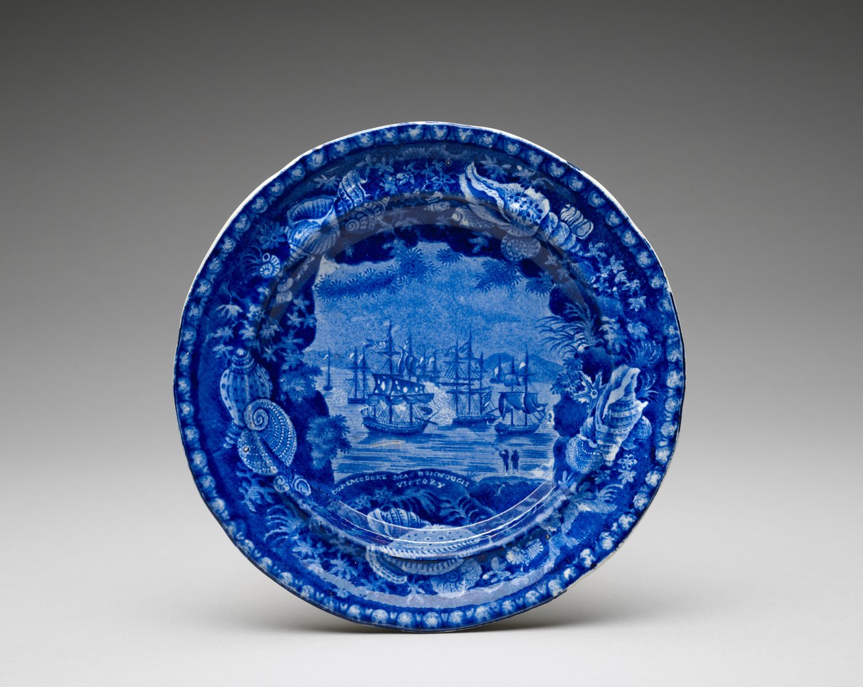 plade, c. 1818-1846 (blyglaseret lertøj med transfertryk) af Enoch Wood and Sons
