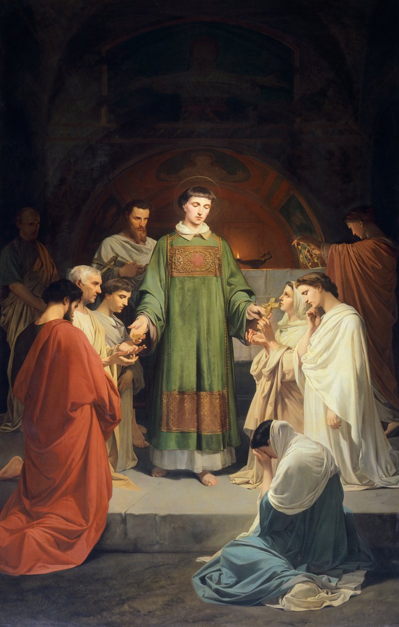 almisser fra St. Lawrence, af Enrico Pollastrini (1817-1876), Church of Saint Mary of Help, Livorno, Italien af Enrico Pollastrini