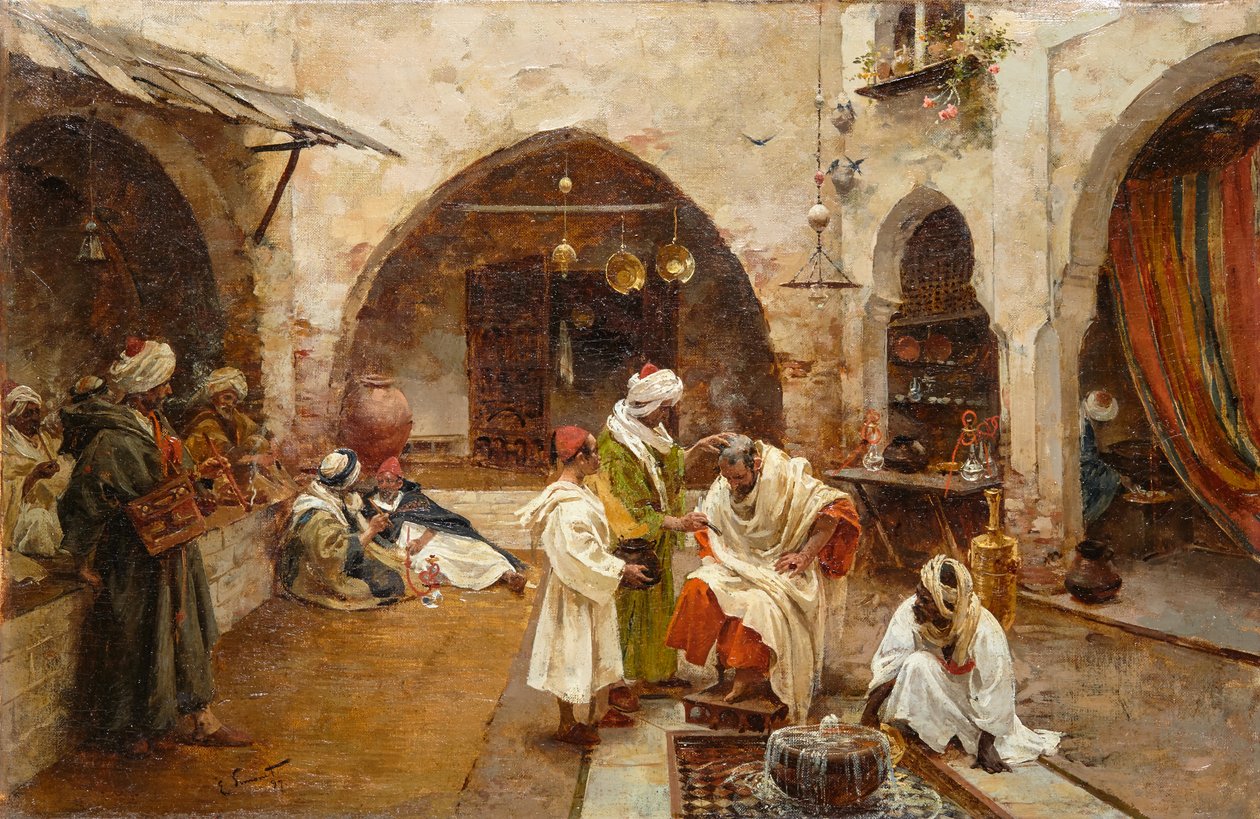 El barbero del zocoBarber ved souken af Enrique Simonet