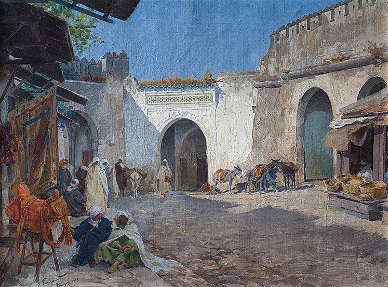 Mercado de TangerTangier Market af Enrique Simonet