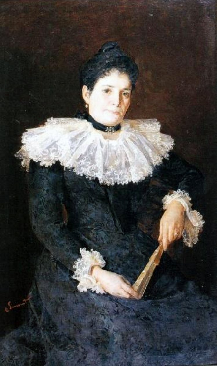 Portræt af en dame af Enrique Simonet