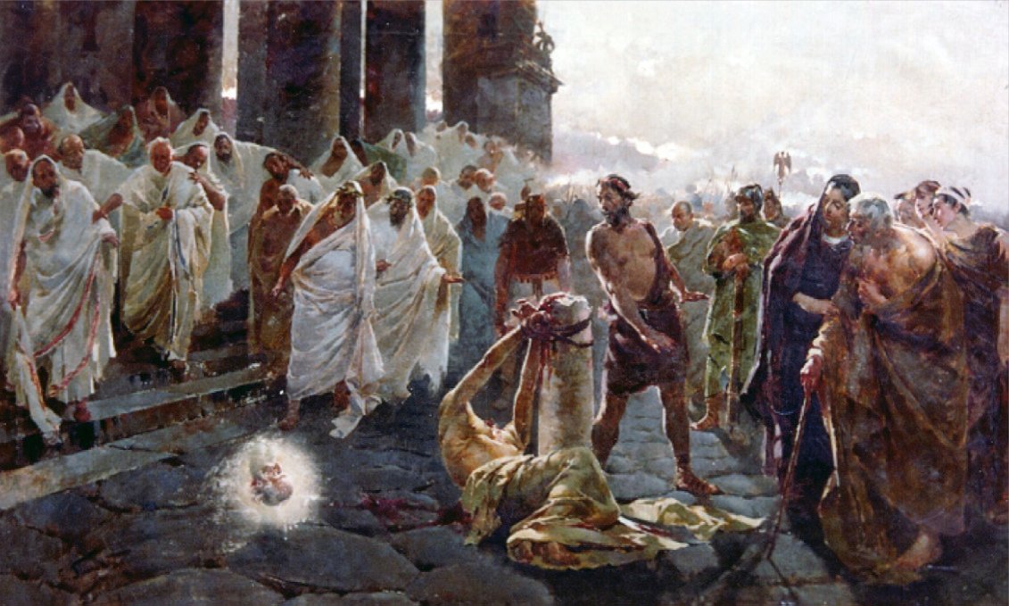 Skitse af St. Pauls halshugning af Enrique Simonet
