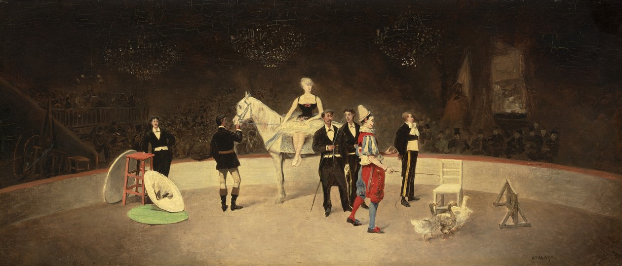 Cirkusscene, ca. 1890 af Enrique Atalaya González