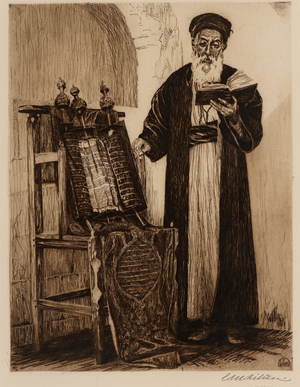 Samaritansk ypperstepræst af Ephraim Moses Lilien