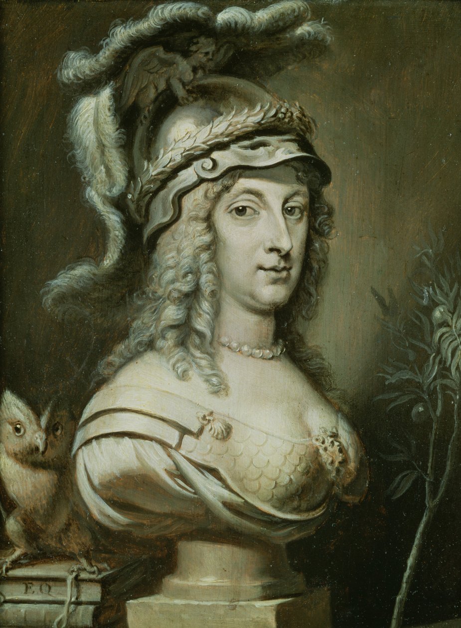 Allegorisk portræt af dronning Christina af Sverige (1626-89) ca. 1649-50 af Erasmus Quellinus II