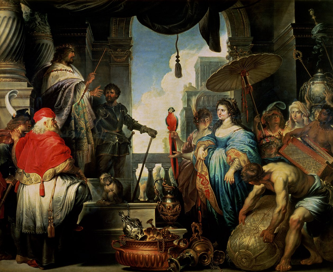 Salomon og dronningen af Saba af Erasmus Quellinus II