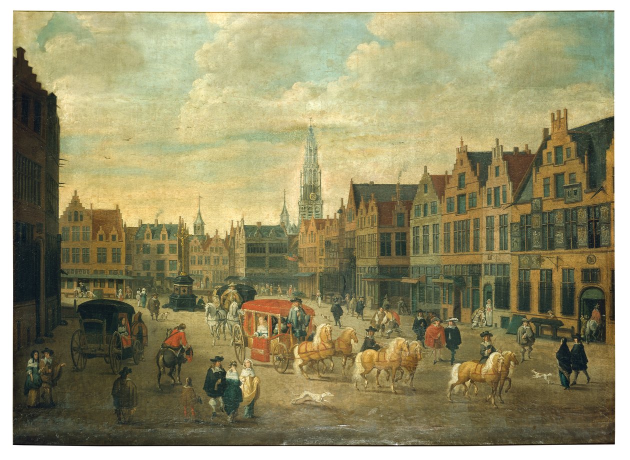 Meir i Antwerpen (olie på lærred) af Erasmus de Bie
