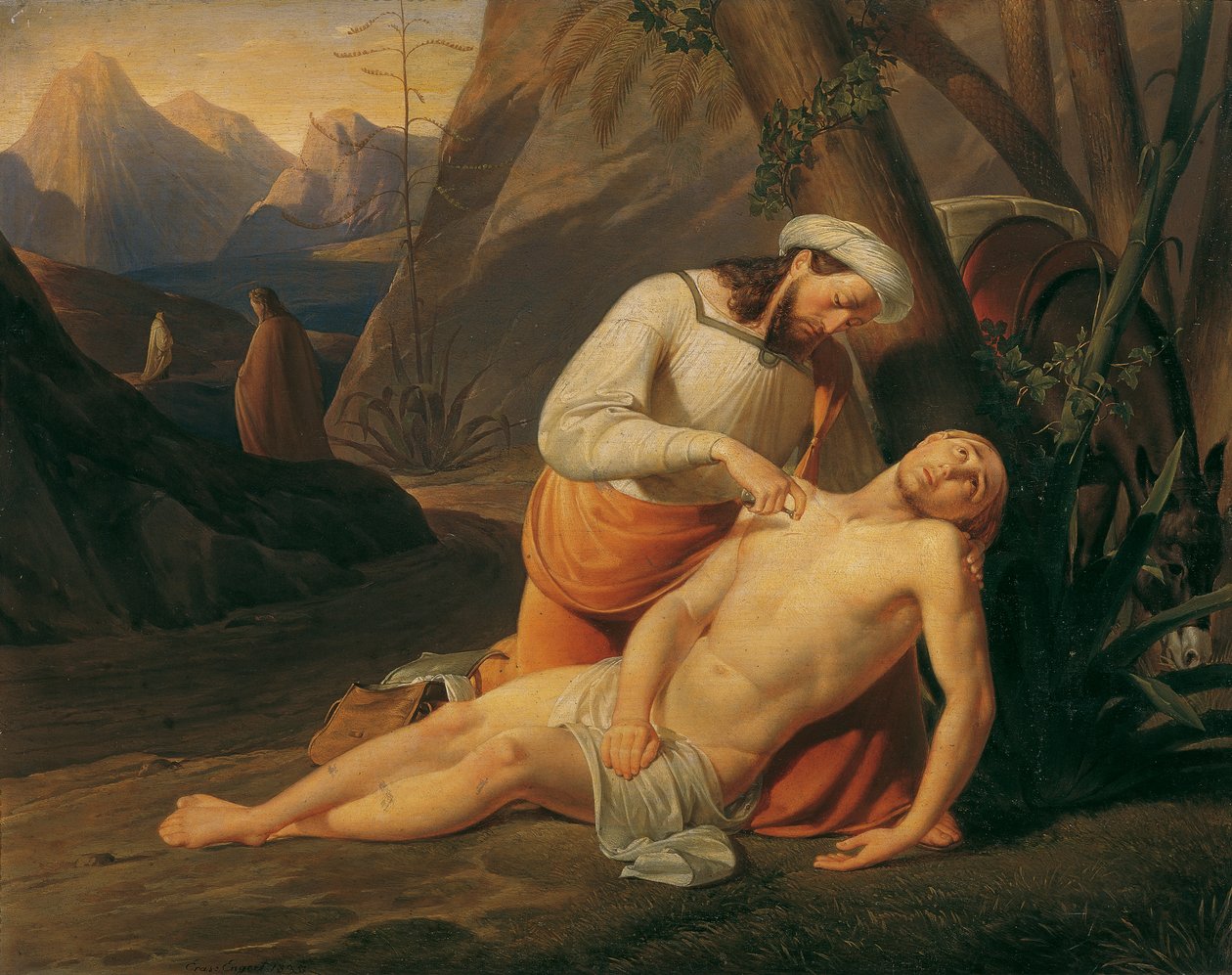Den barmhjertige samaritaner af Erasmus von Engert