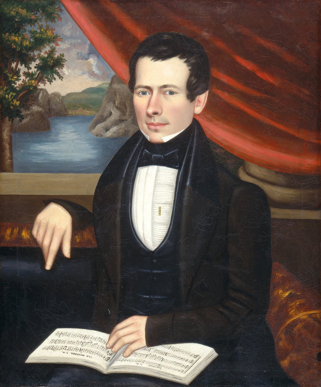 Man with a Tune Book: Muligvis Mr. Cook, ca. 1838. af Erastus Salisbury Field