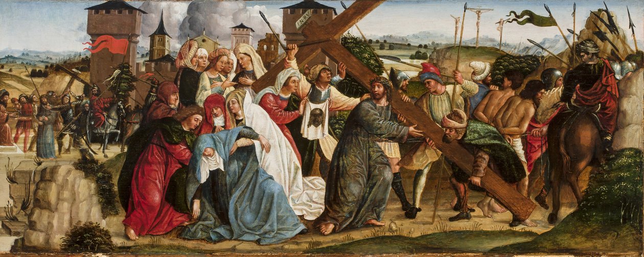 Kristus bærer korset, ca. 1500 af Ercole de Roberti