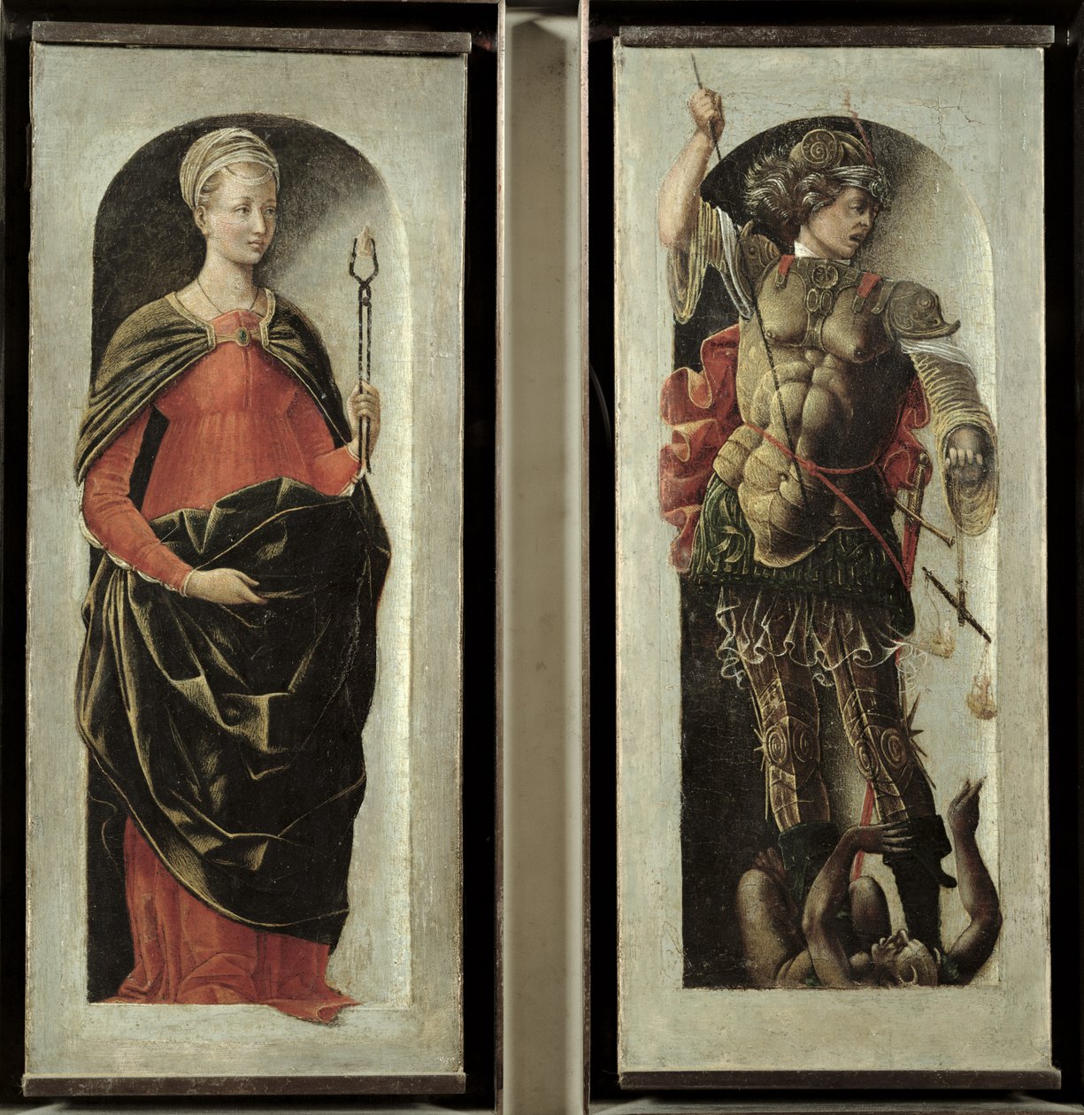 Sankt Apollonia og Sankt Michael, ca. 1473 af Ercole de Roberti