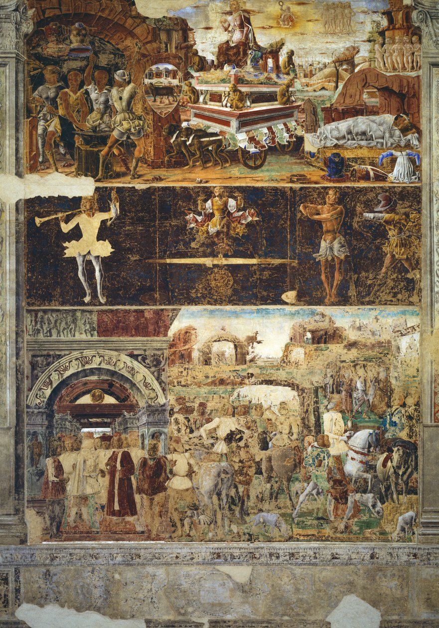 September måned: Vulkans triumf og vægtens tegn, fra Månedens værelse, 1467-70 af Ercole de Roberti