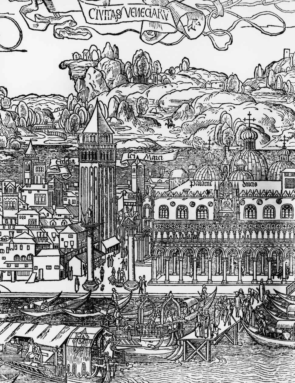 Venedig, træsnit af Erhard Reuwich (1455-1490), Italien af Erhard Reuwich