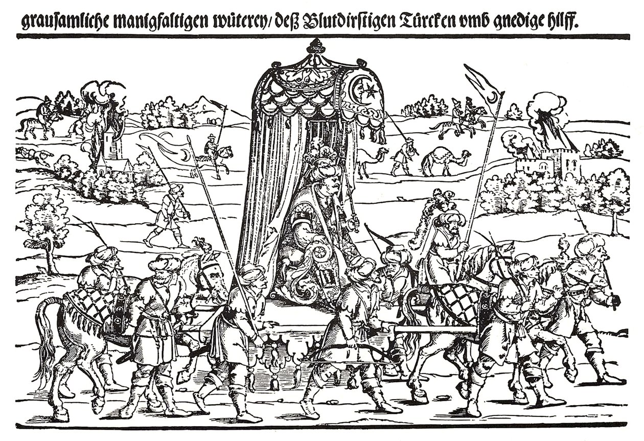 Fragment af en bredside om den tyrkiske invasion af Ungarn af Erhard Schon
